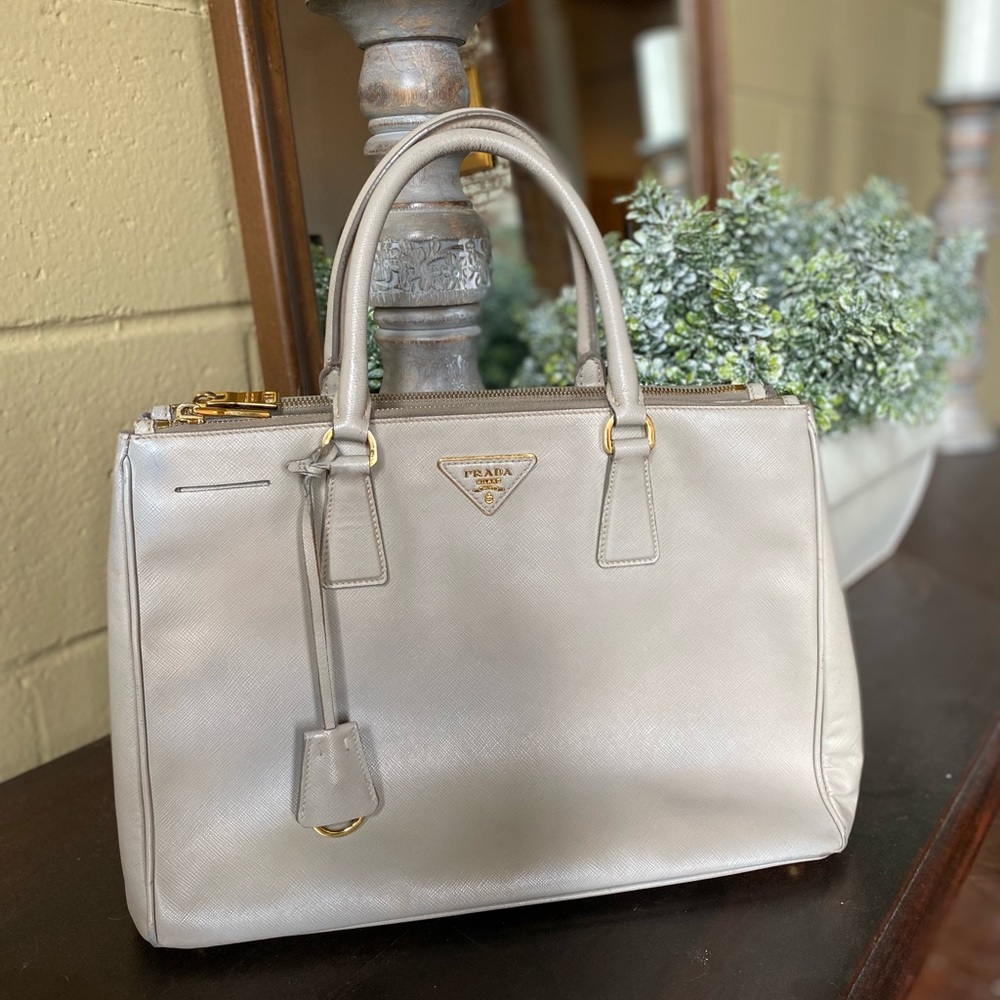 Grey Prada Galleria Bag